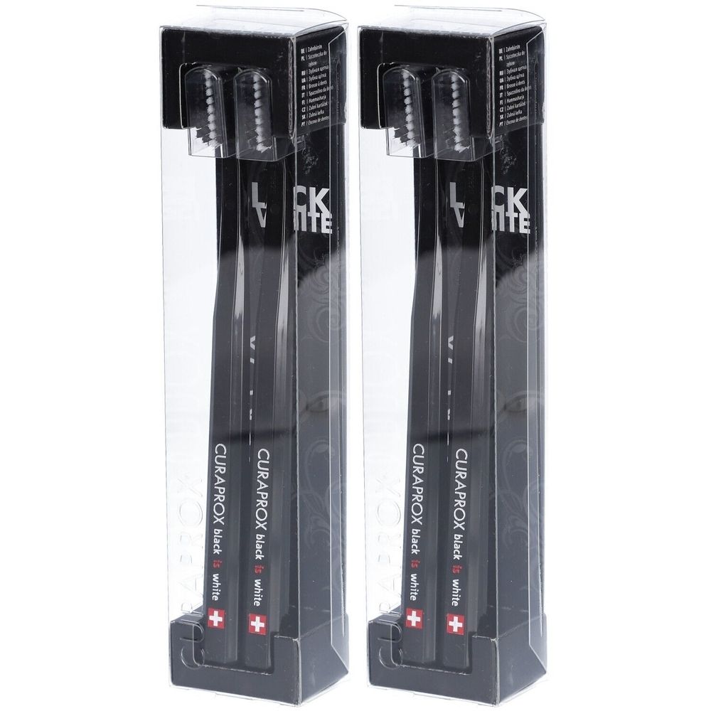 Curaprox Schwarz ist Weiß brosses à dents duo noir