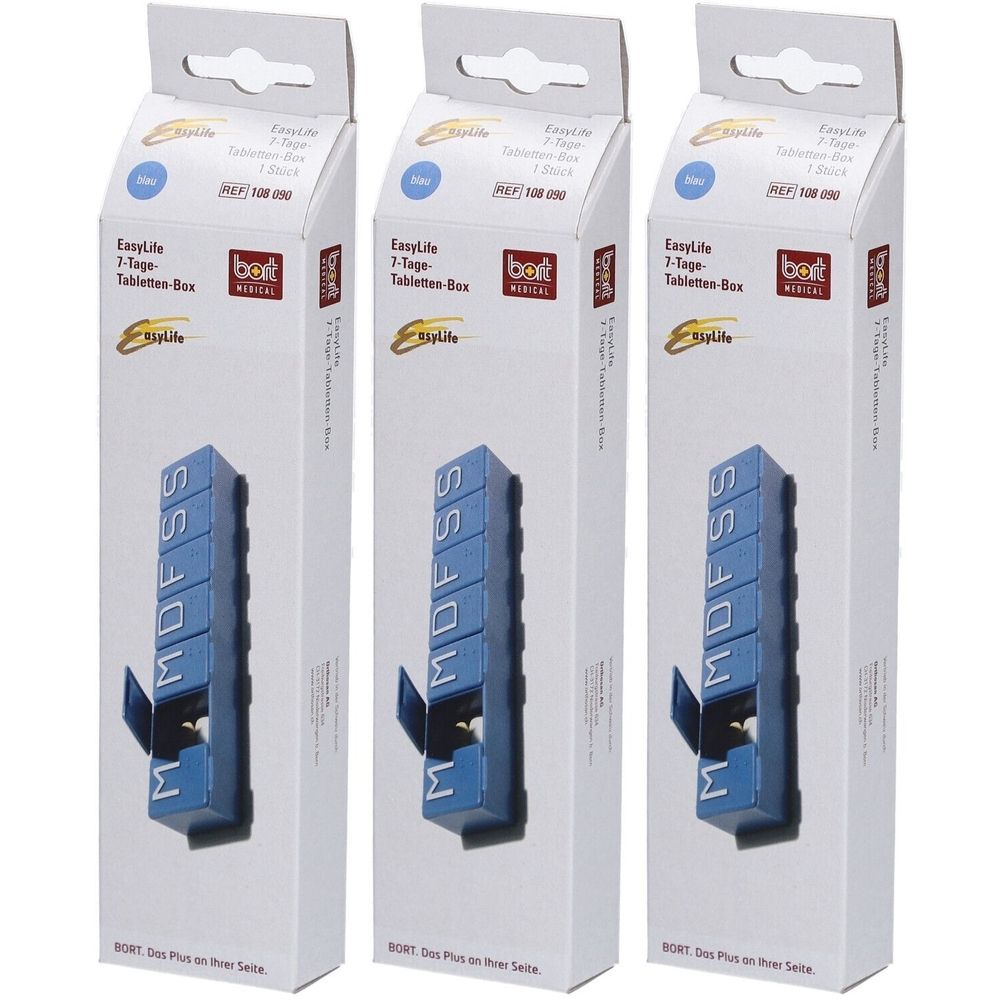 Bort EasyLife® Pillendose 7 Tage blau