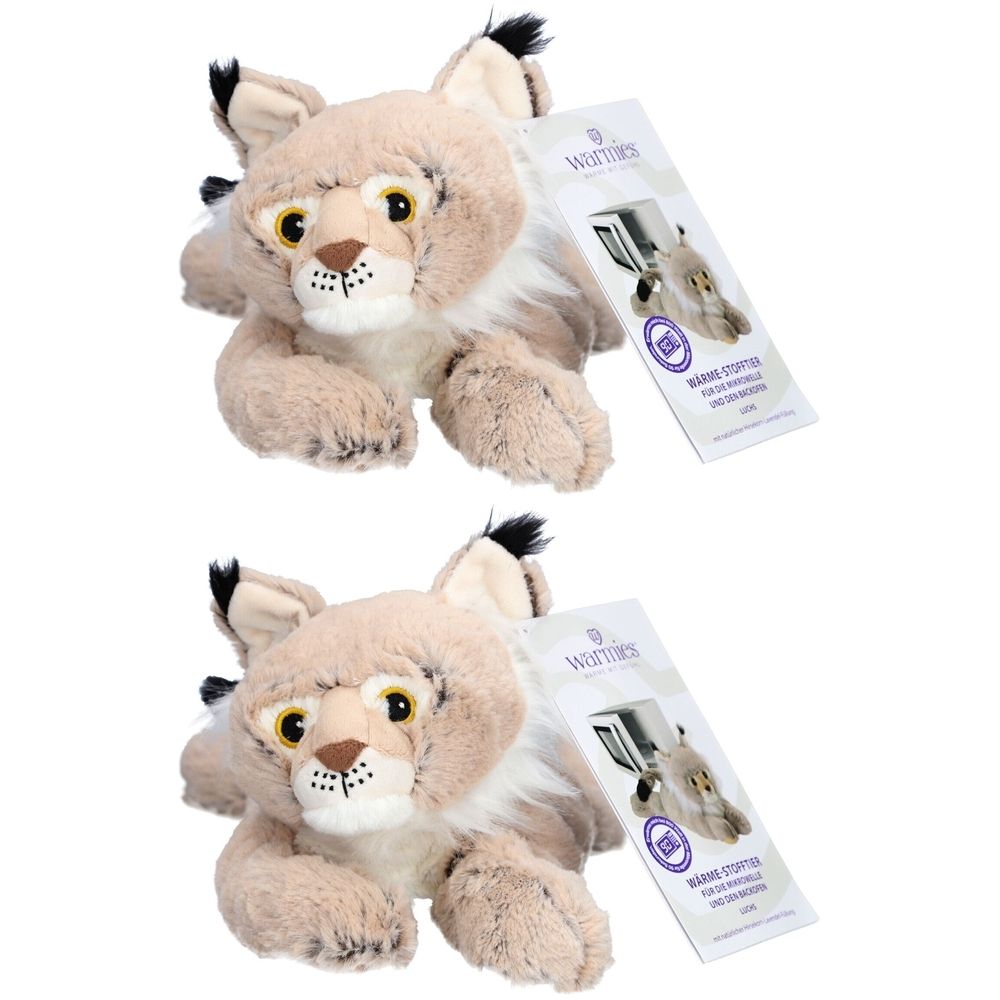 Warmies® Wärme-Kuscheltier Luchs grau ca. 36 cm