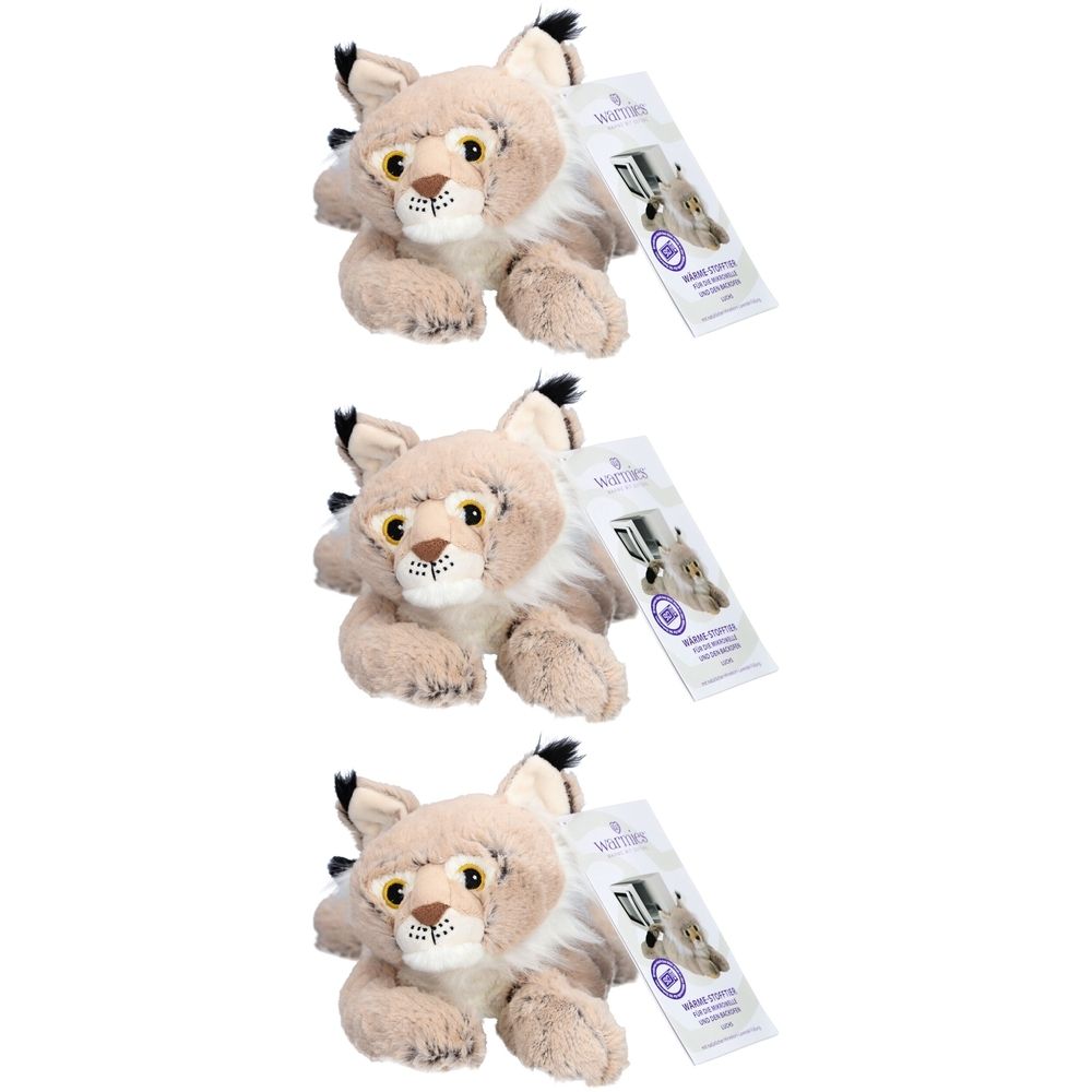 Warmies® Wärme-Kuscheltier Luchs grau ca. 36 cm