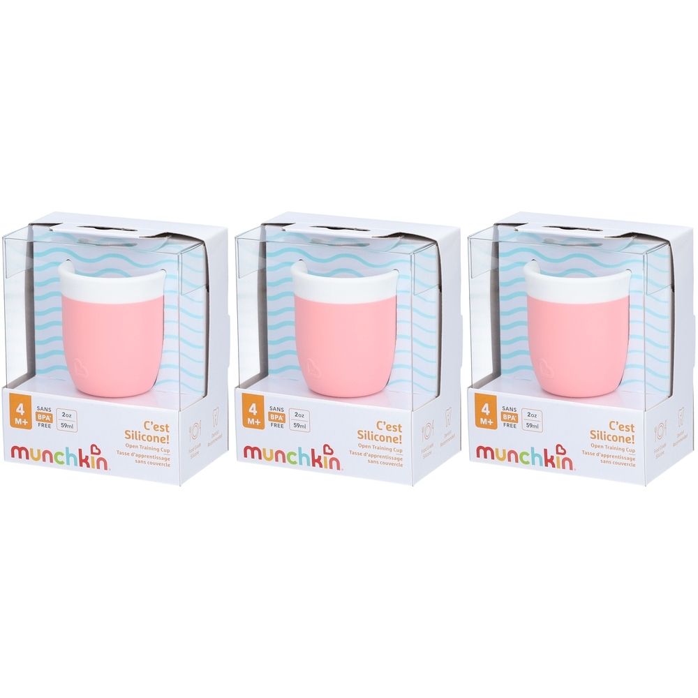 Munchkin C'est Silicone! Tasse 59ml 4M+ o Deckel x3 3x1 St Binden