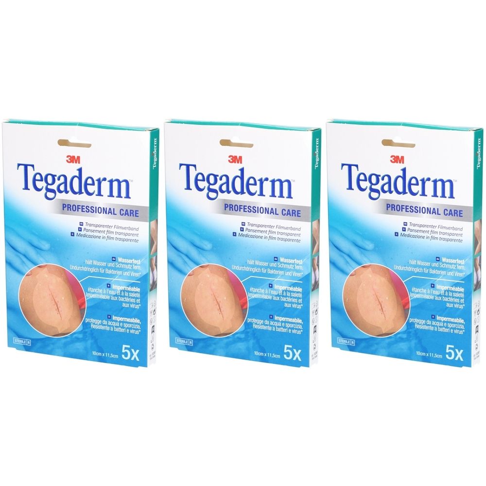 3M Tegaderm Transparentes Folienpflaster 10 x 11,5 cm