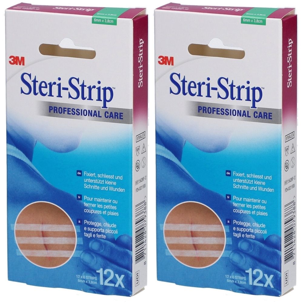 3M Steri-Strip™ Steriles selbstklebendes Hautnahtmaterial 6 x 38 mm weiß