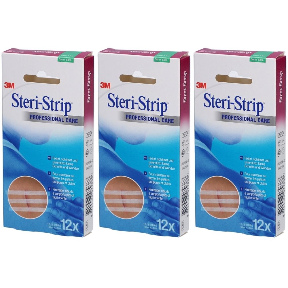 3M Steri-Strip™ Steriles selbstklebendes Hautnahtmaterial 6 x 38 mm weiß