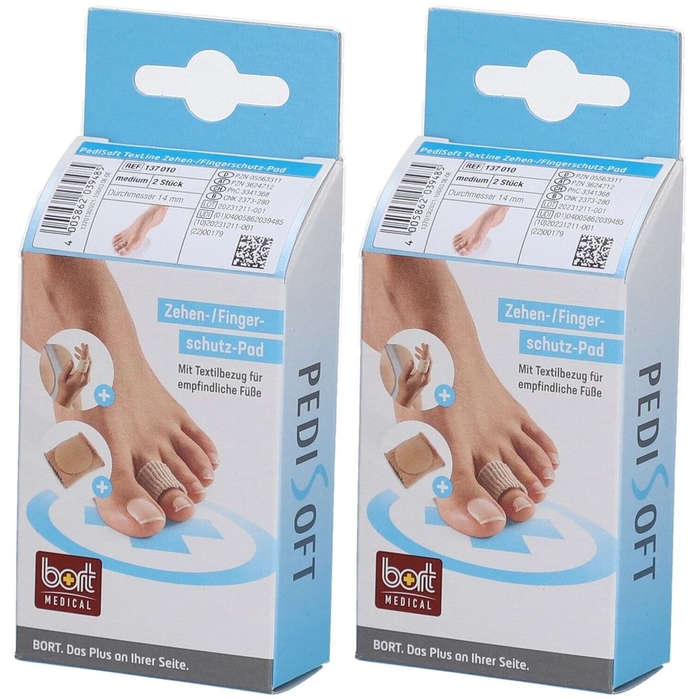 Bort PediSoft TexLine Zehen-/Fingerschutz-Pad Medium