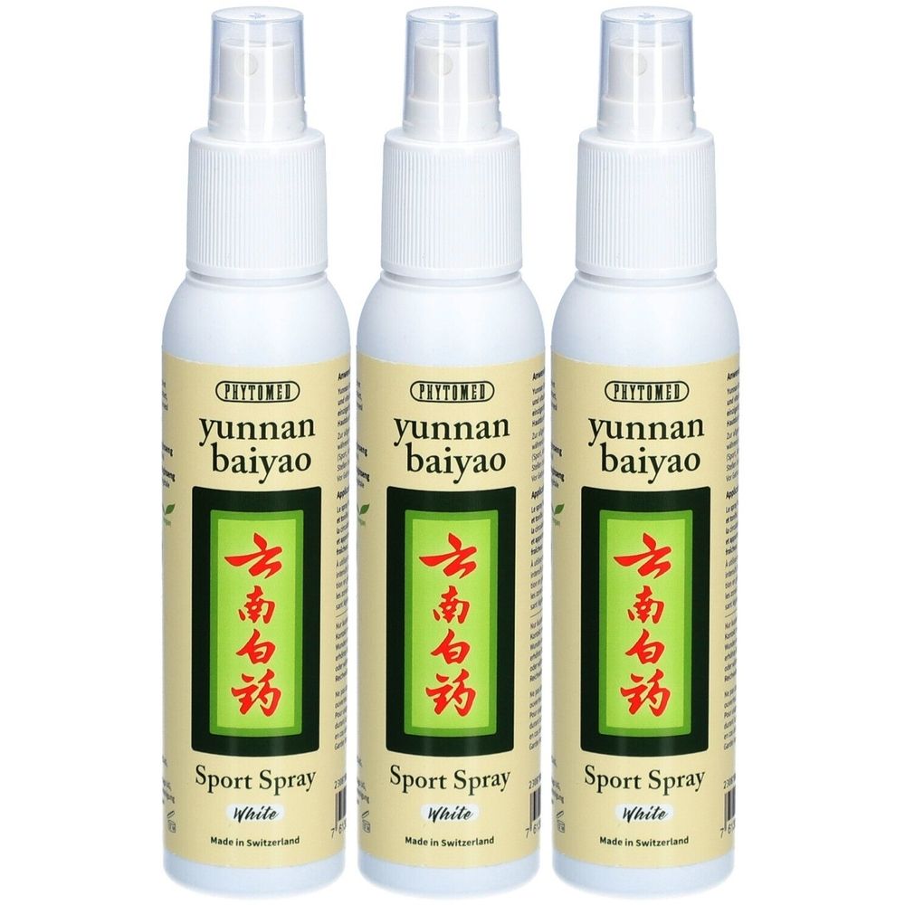 Phytomed Yunnan Baiyao Sport Spray White 100 ml x3 3x100