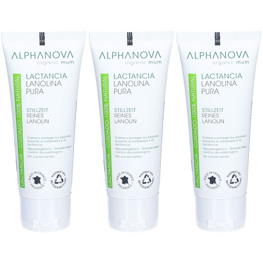 Alphanova Santé lanoline pure naturelle 40 ml x3 3x40 Creme