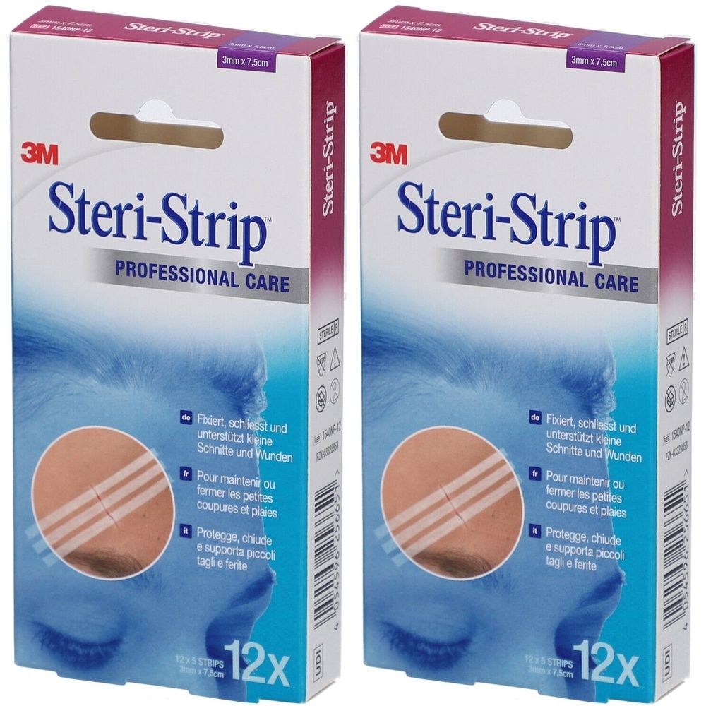 3M Steri-Strip™ Steriles selbstklebendes Hautnahtmaterial 3 x 75 mm Weiß
