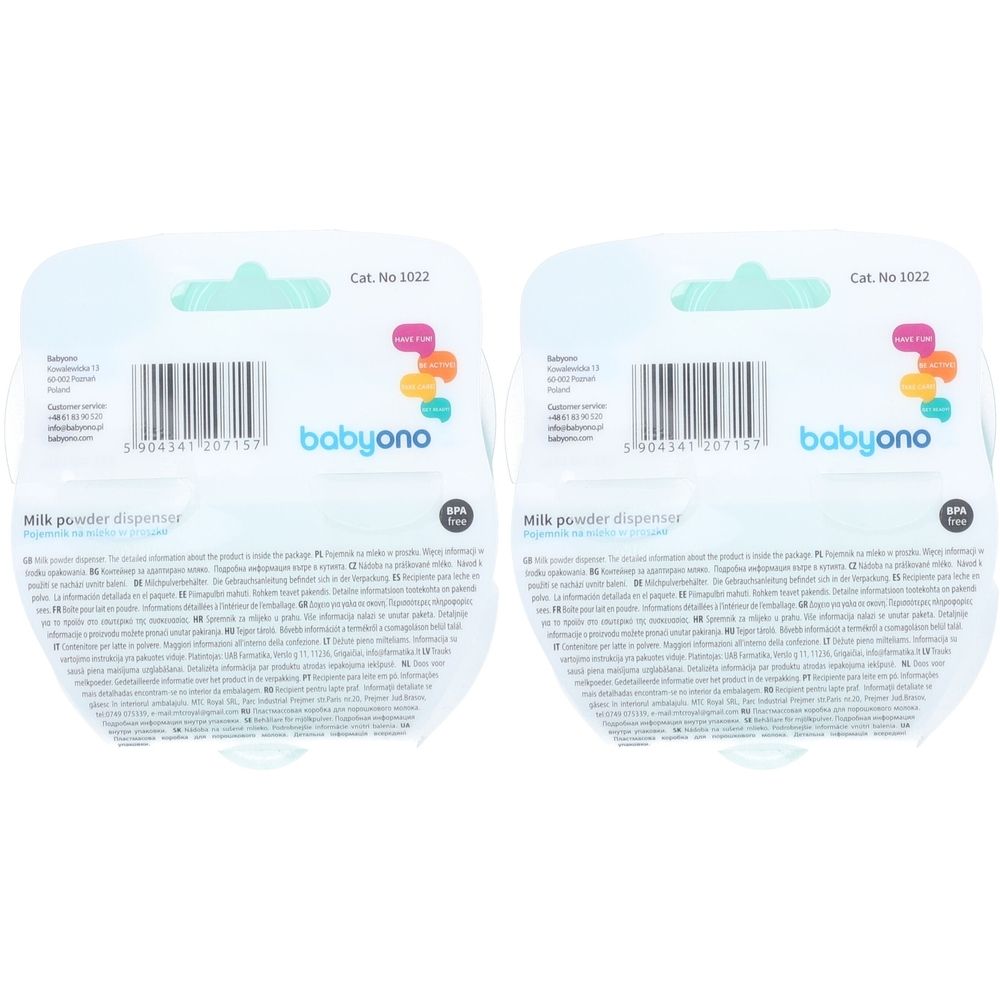Babyono Dose für Milchpulver 3 Fächer x2 2x1 St Sonstige