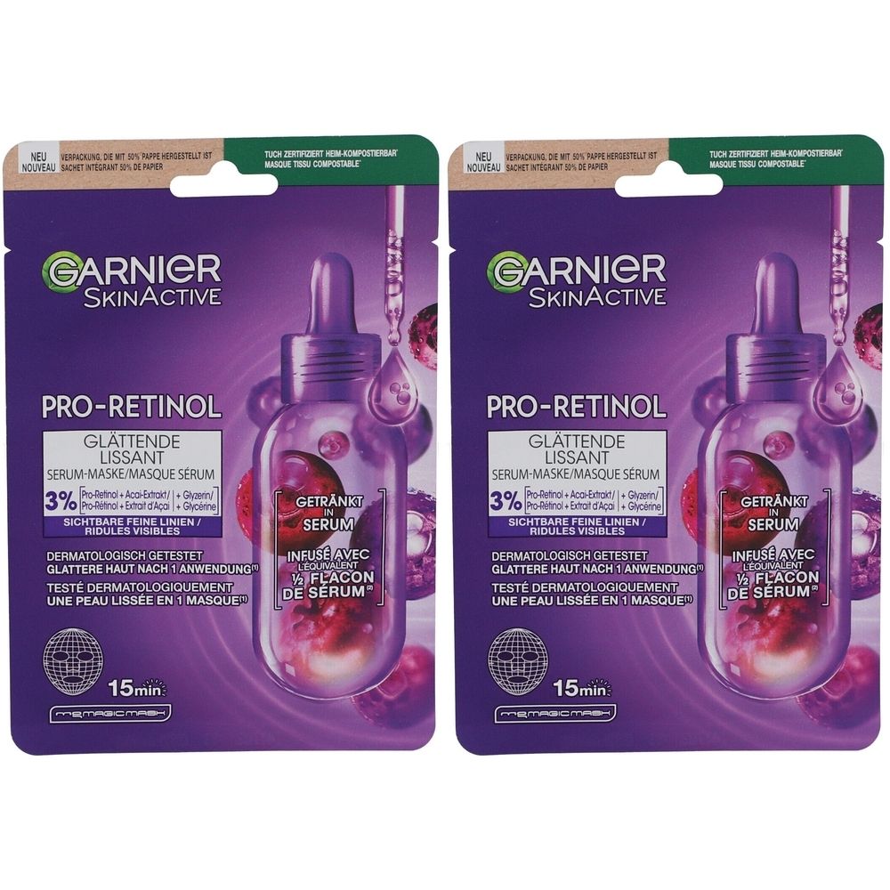 Garnier Pro-Retinol Glättende Serum-Maske