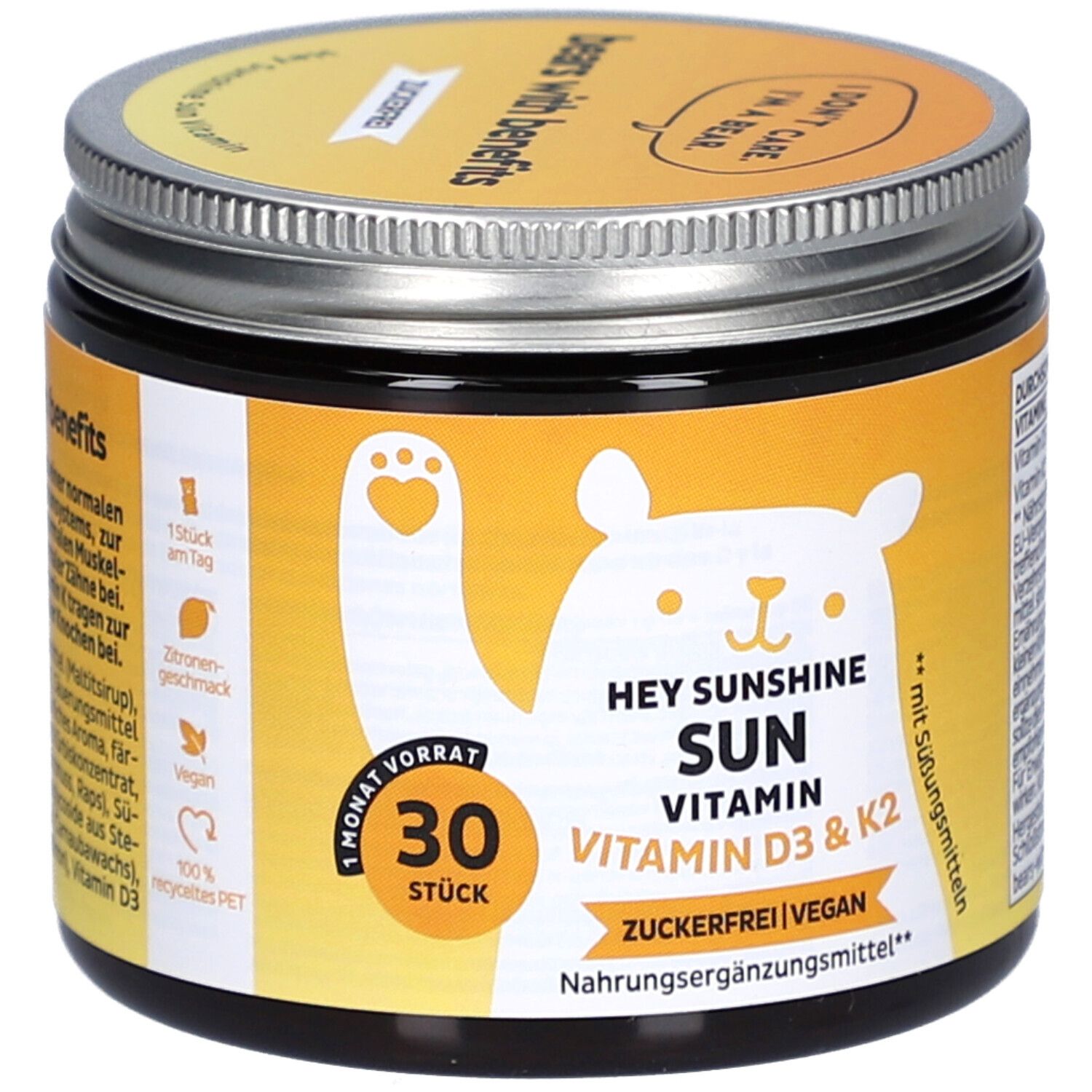 Hey Sunshine Sun Vitamins mit D3, zuckerfrei 30er 30 St Kaugummi