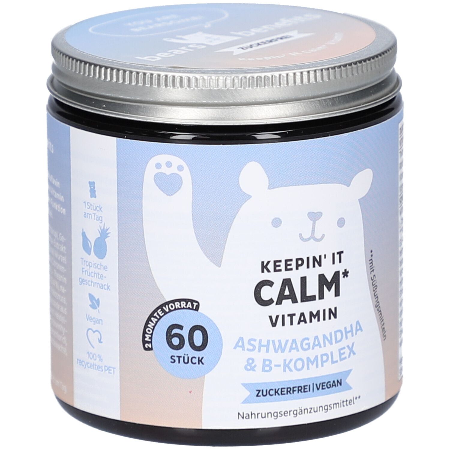 Keepin’ It Calm Vitamin Ashwagandha & B-Komplex, zuckerfrei 60er 60 St Kaugummi