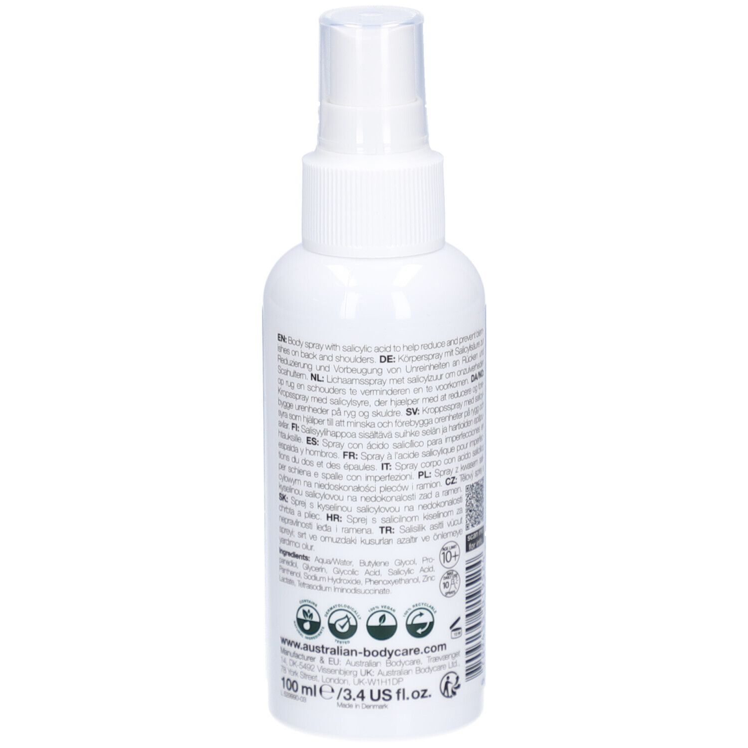 Australian Bodycare Salicylic Spray gegen Hautunreinheiten und verstopfte Poren