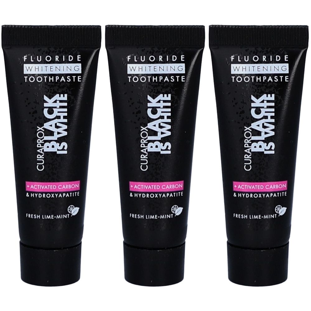 Curaprox® Black IS White Zahnpasta mit Aktivkohle & Fluorid