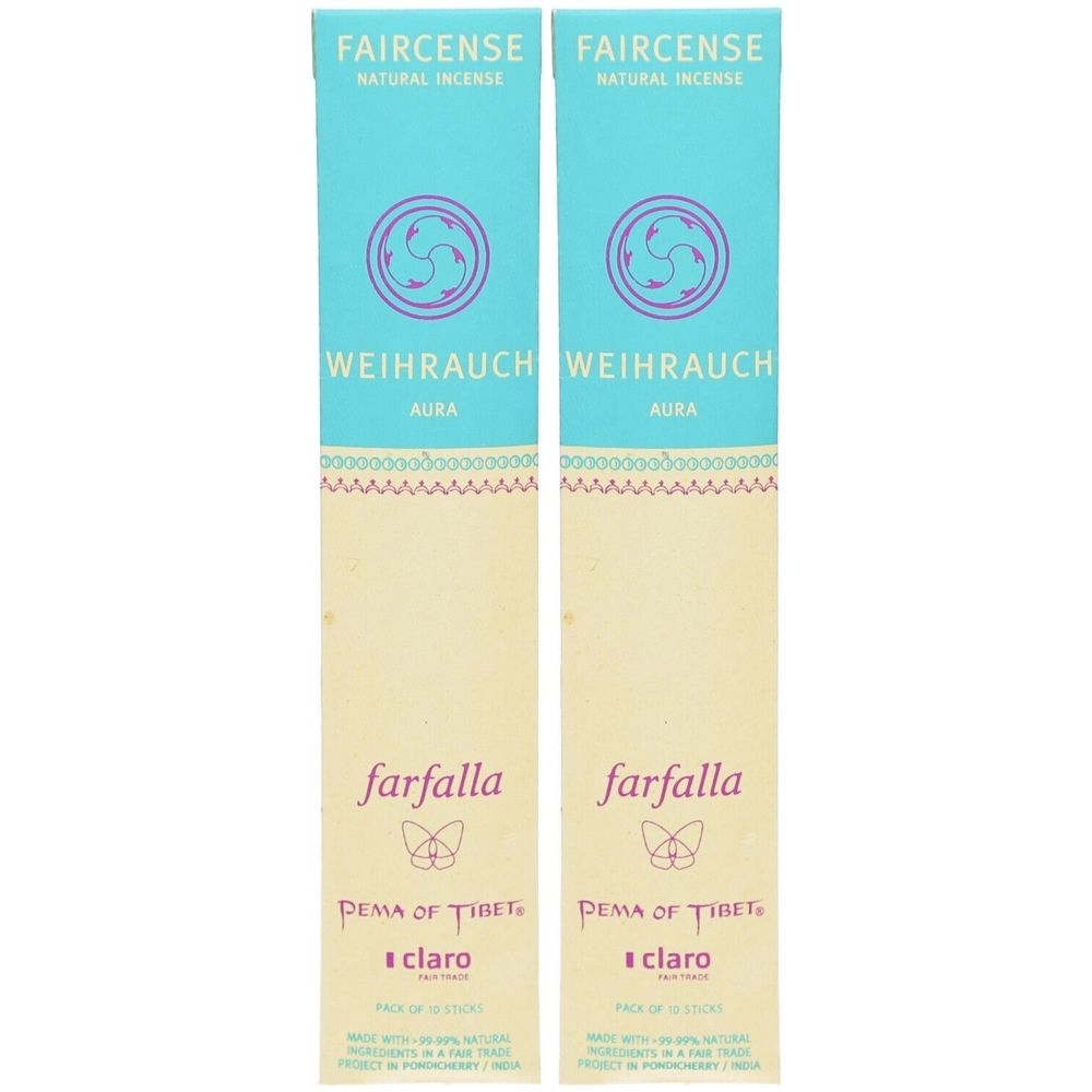 Farfalla Weihrauch / Aura, Faircense Räucherstäbchen Bio