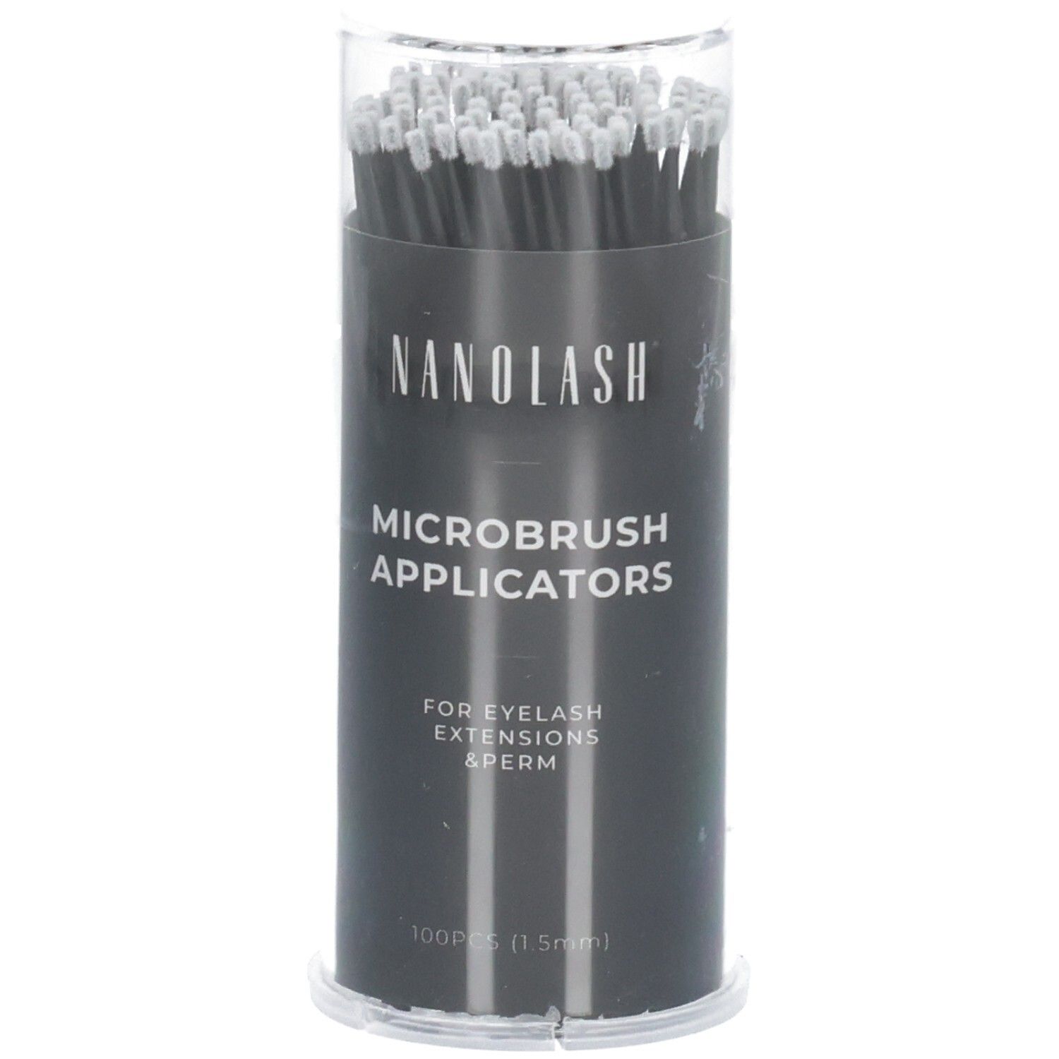 Nanolash Microbrush Applikatoren in einem transparenten Behälter. 100 Stück.