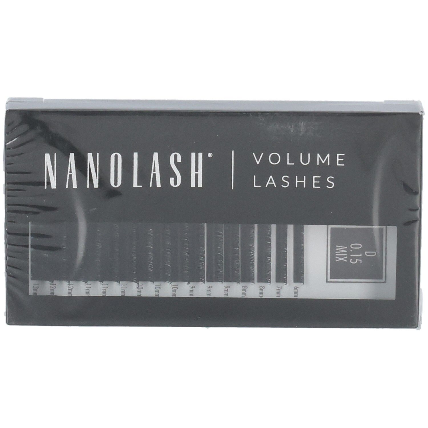 Nanolash Volume Lashes: Schwarze Wimpernverlängerungen in einer Box, 0.15 Mix.
