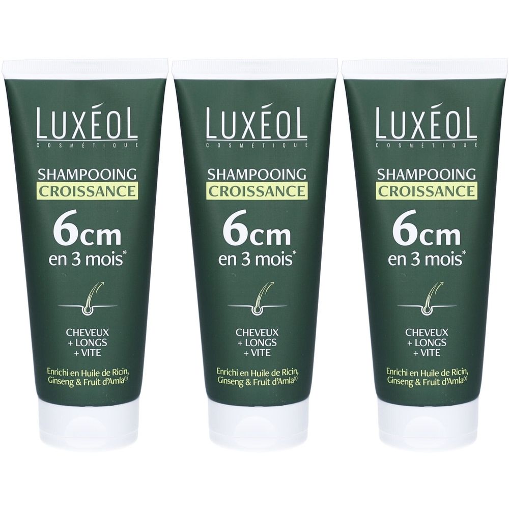LUXÉOL Shampooing Croissance Cheveux +6 cm en 3 Mois Sans Sulfates