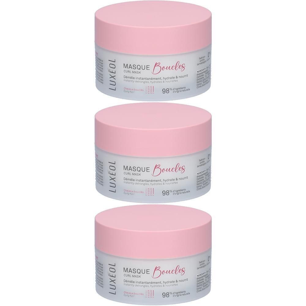 LUXÉOL Masque Boucles Démêlant Hydratant Nourrissant Cheveux Bouclés