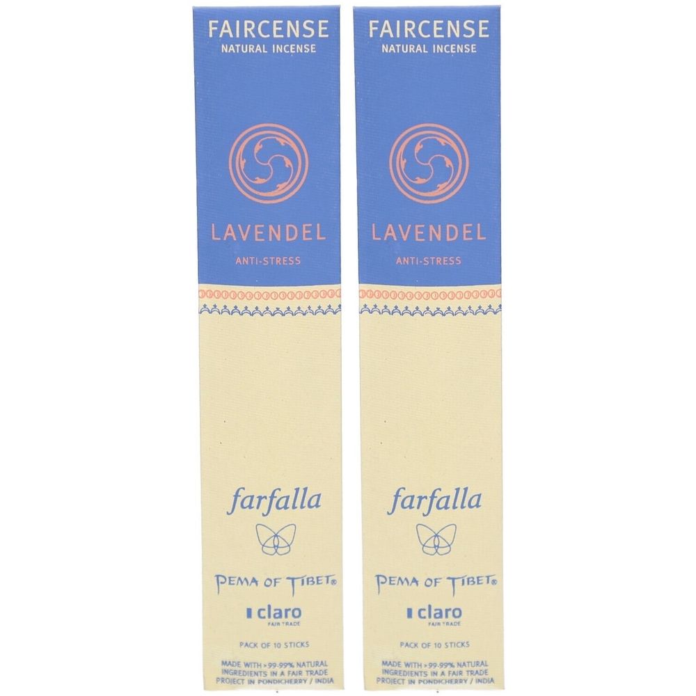 Farfalla Lavendel / Anti-Stress, Faircense Räucherstäbchen Bio