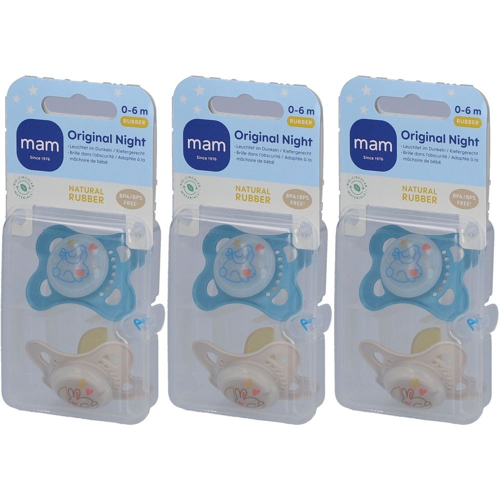 Mam Schnuller Original Night Gummi 0-6 Monate