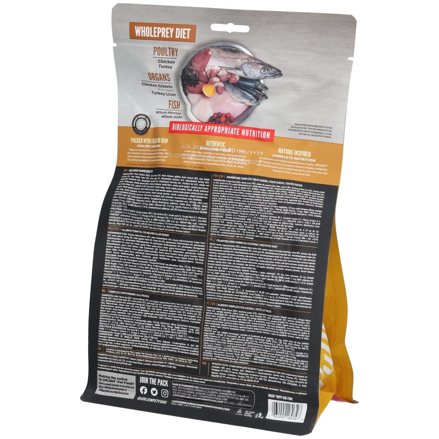 ORIJEN Puppy - Alimentation sèche pour Chiot Toutes Races