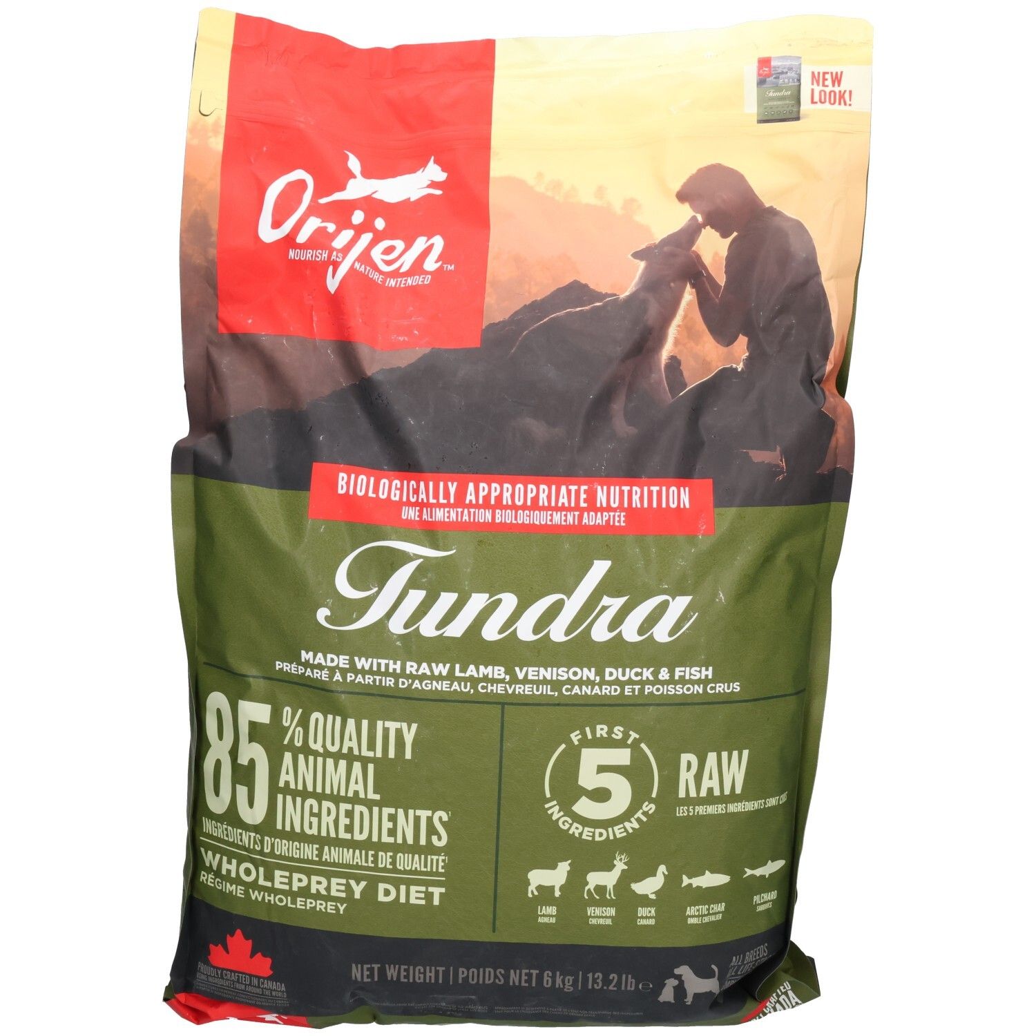 Orijen Tundra Alimentation sèche pour chiens à l'agneau, au cerf, au canard et au poisson