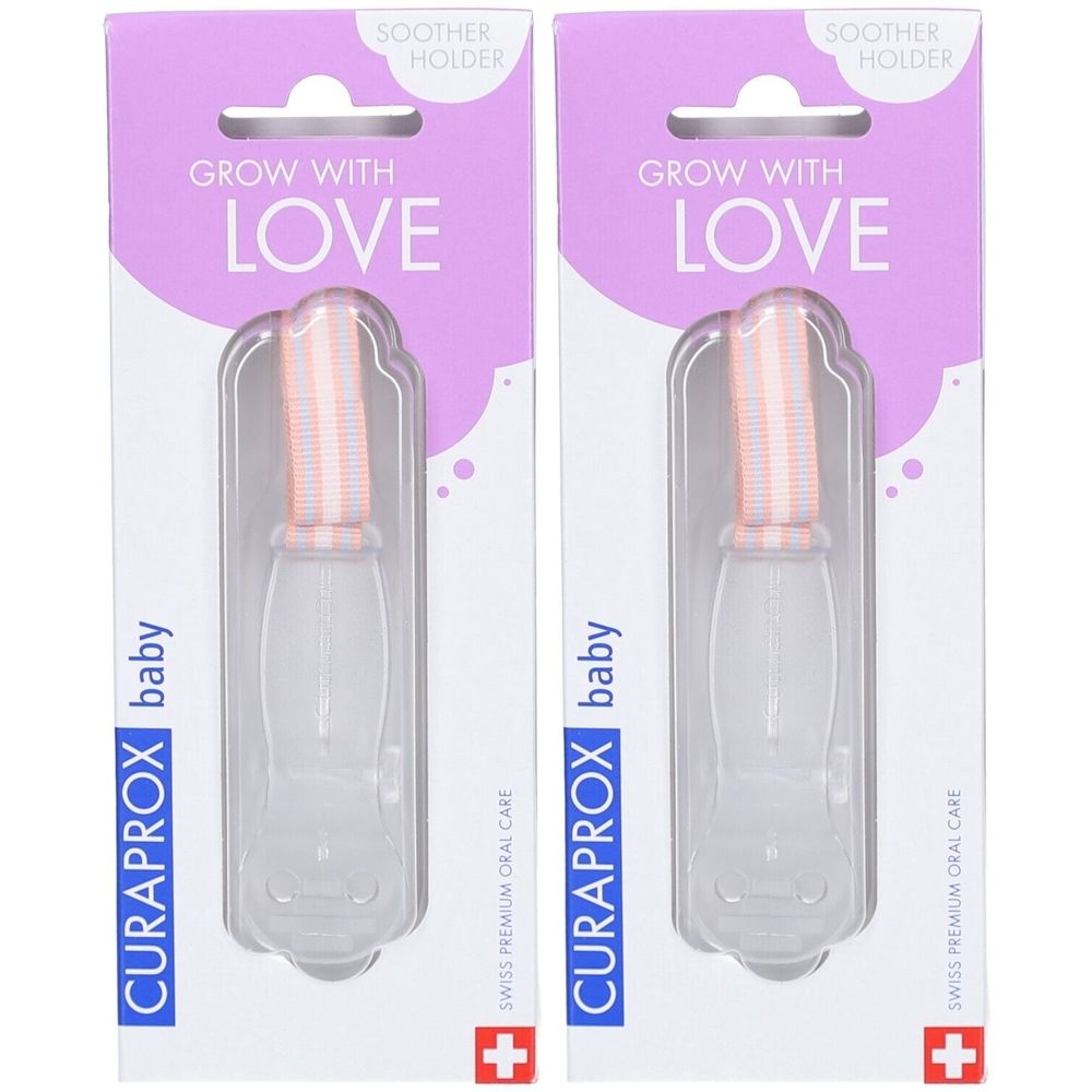 Curaprox Baby Schnullerkette - Praktischer Einhand-Clip