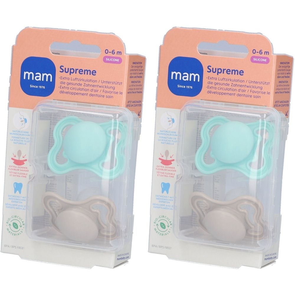 Mam Sucettes Supreme Silikon 0-6 Monate