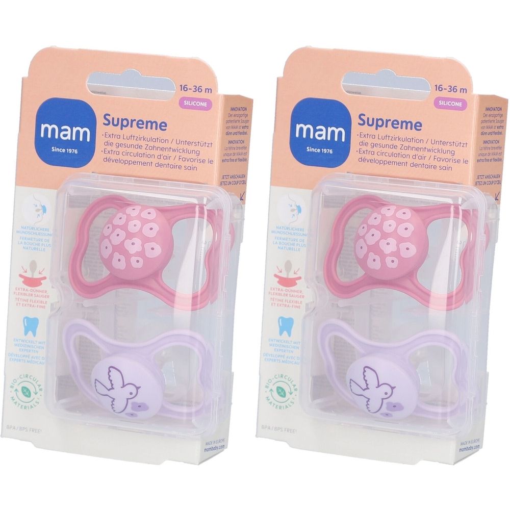 Mam Sucettes Supreme Silikon 16-36 Monate