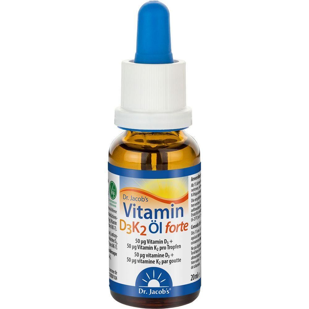 Dr. Jacob's Vitamin D3K2 Öl forte 2000 IE D3+K2 hochdosiert