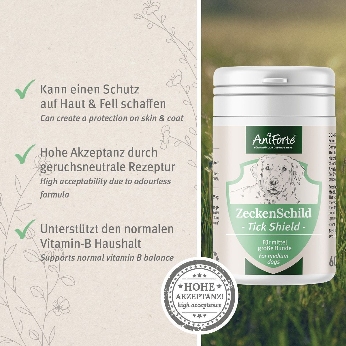 Movoflex Ergänzungsfuttermittel für Hunde, verschiedene Größen.