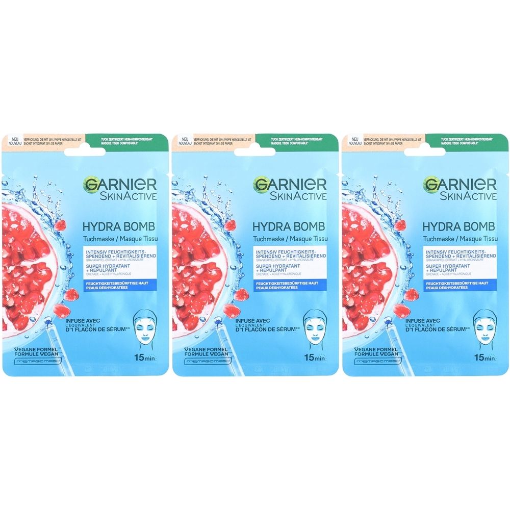 Garnier Hydra Bomb Feuchtigkeitsspendende & Aufpolsternde Tissuemaske
