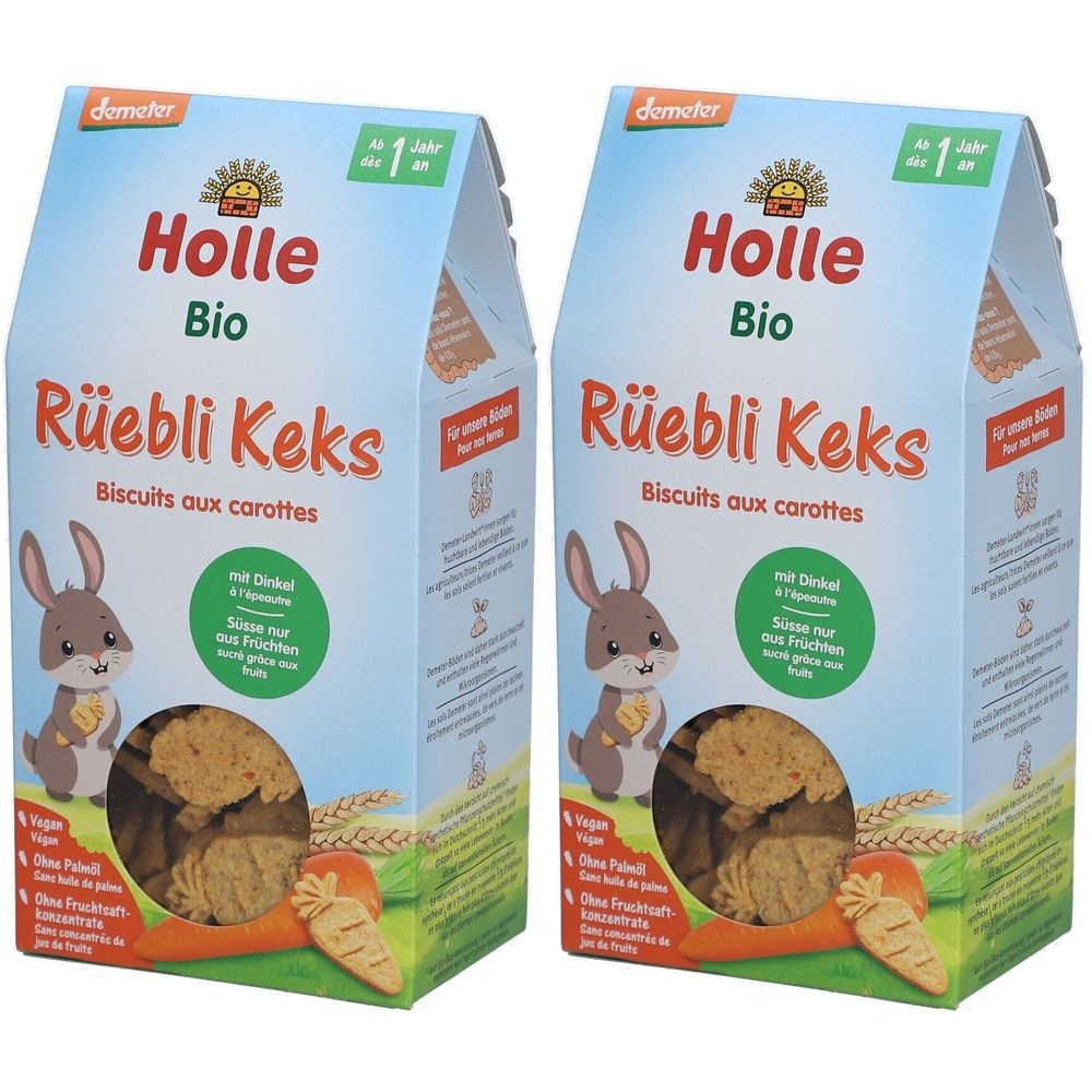 Holle Bio-Karottenkekse x2 2x125 g Futter