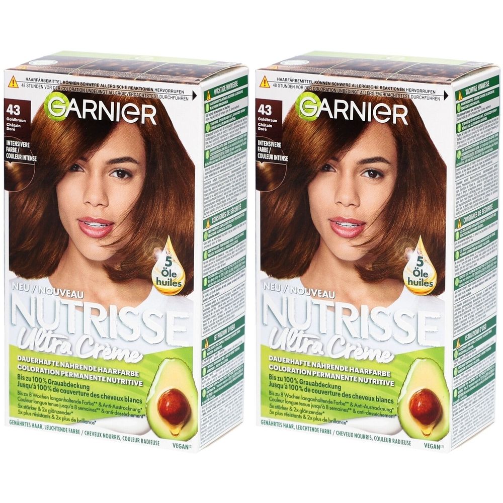 Garnier Nutrisse Crème Permanente nährende Coloration 43 Goldkastanie