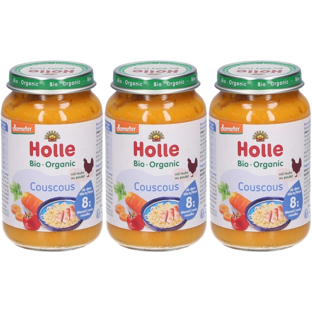 Holle Bio-Couscous mit Hähnchen x3 3x220 g Futter