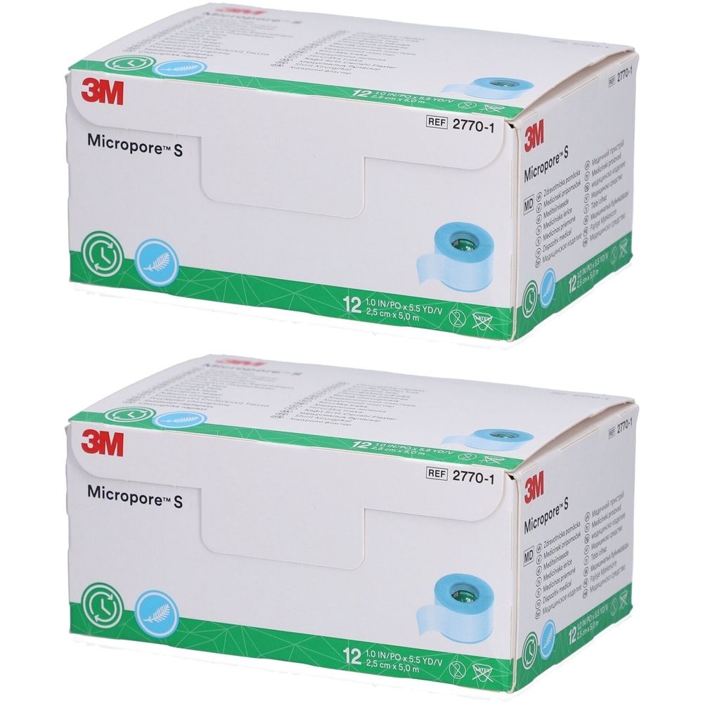 3M Micropore S Sparadrap chirurgisch 2,5 cm x 5 m