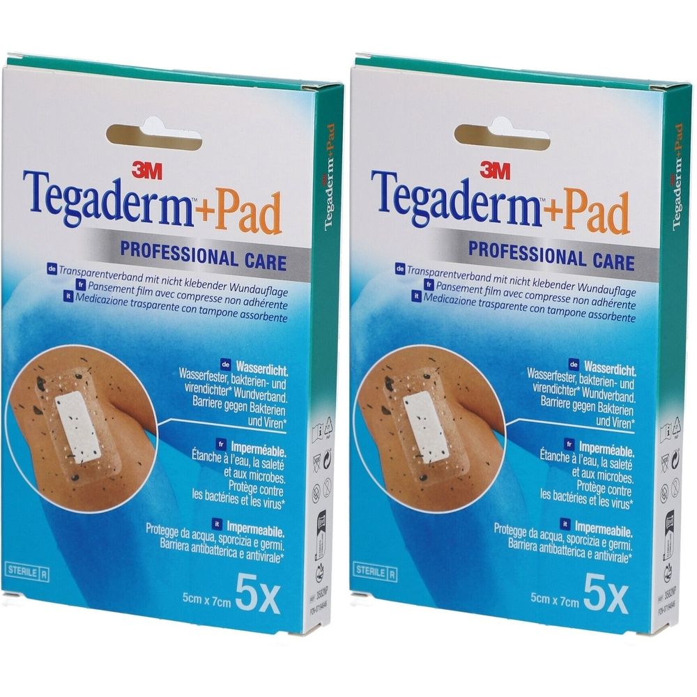 3M Tegaderm™ + Pad Folienverband mit nicht haftender Kompresse 5 x 7 cm