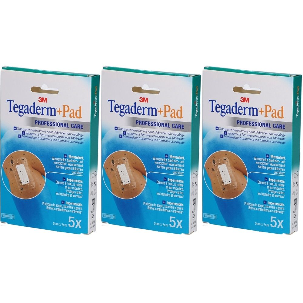 3M Tegaderm™ + Pad Folienverband mit nicht haftender Kompresse 5 x 7 cm