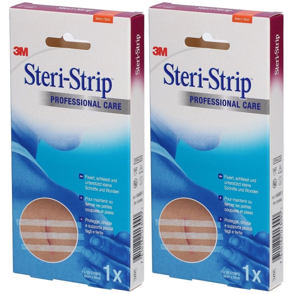 3M Steri-Strip™ Steriles selbstklebendes Hautnahtmaterial 6 x 100 mm Weiß