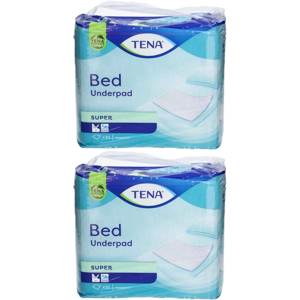 Tena BED Super - Superabsorbierende Betteinlage, intraversal, strapazierfähig, zum einmaligen Gebrauch 60 x 90 cm