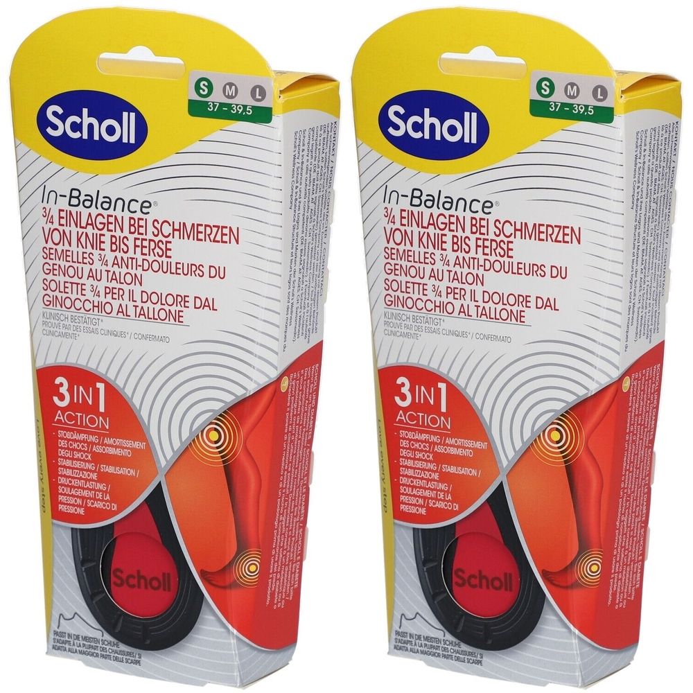 Scholl® In-Balance Einlegesohlen bei Schmerzen von Knie bis Ferse 37-39