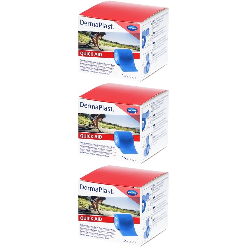 DermaPlast® Quick Aid selbstklebender elastischert Schaumverband 6 cm x 2 m