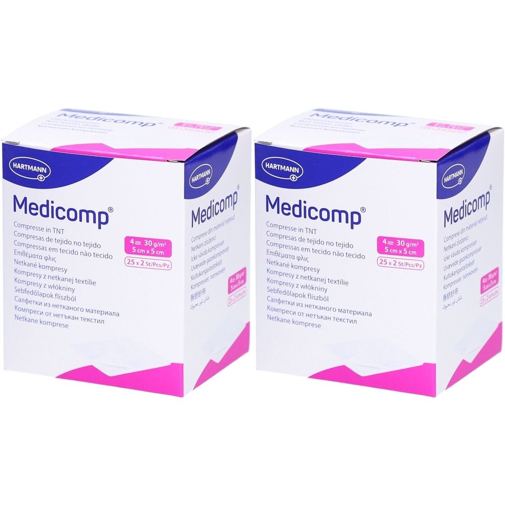 Medicomp® Vlieskompressen steril 5 cm x 5 cm 4lagig