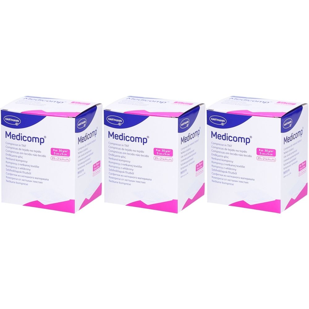 Medicomp® Vlieskompressen steril 5 cm x 5 cm 4lagig
