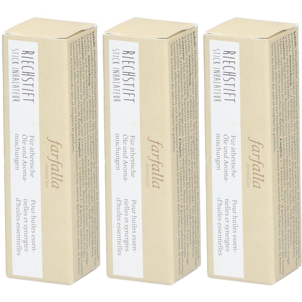 farfalla Inhalierstick Metall, 3 Stäbchen inkl.