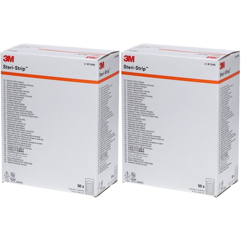 3M Steri-Strip™ Steriles selbstklebendes Hautnahtmaterial 6 x 100 mm Weiß