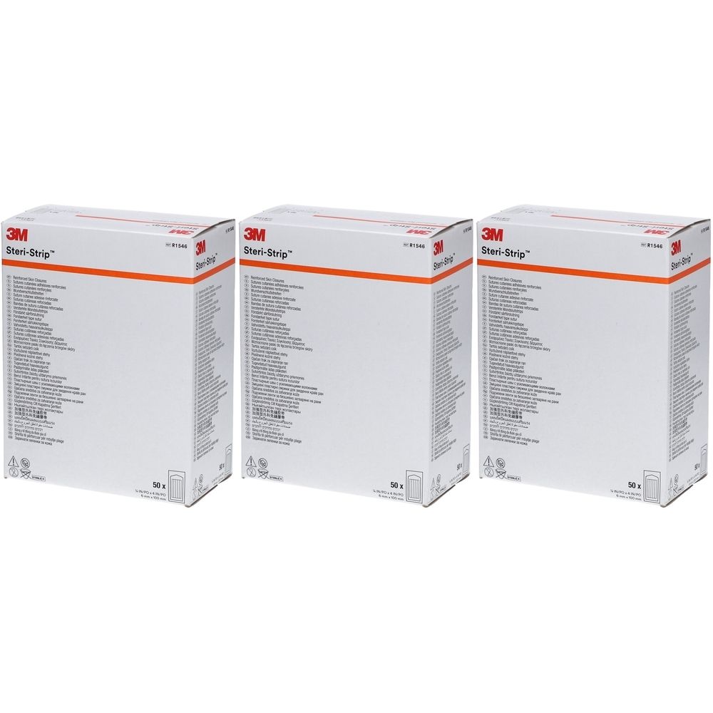 3M Steri-Strip™ Steriles selbstklebendes Hautnahtmaterial 6 x 100 mm Weiß