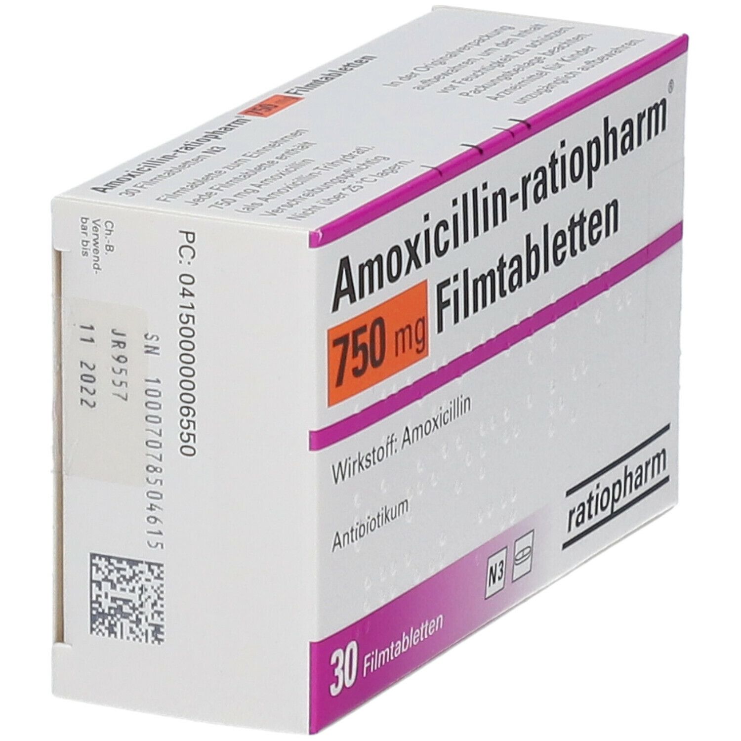 Antibiotika Amoxicillin 750 Pille