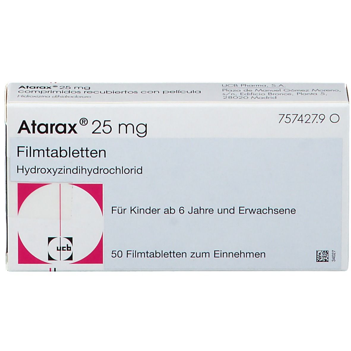 ATARAX 25 mg Filmtabletten B